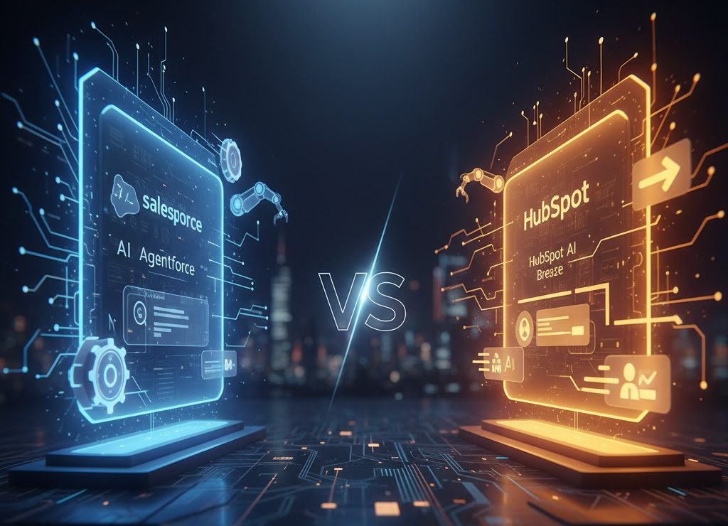Salesforce vs HubSpot AI comparison by ZomixAI